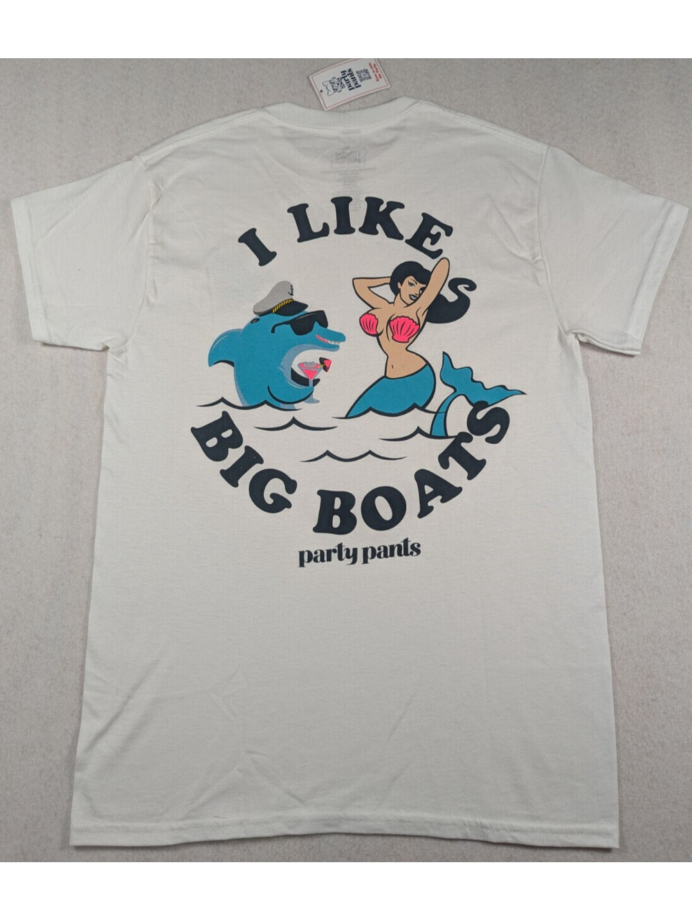 Party Pants - I Like Big Boats - Fishing Graphic Tee -  Size S